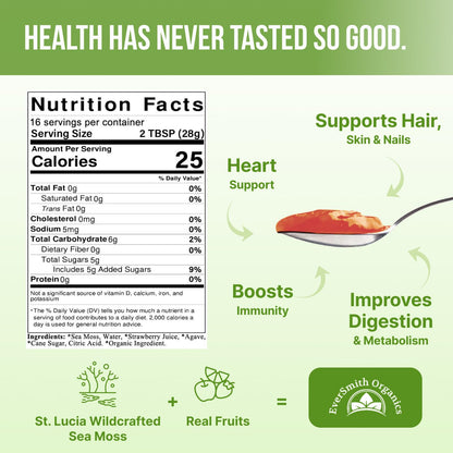 EverSmith Organics - Wildcrafted Irish Sea Moss Gel | Made in USA | Rich in Vitamins EverSmith OrganicsBuy Supplements Australia