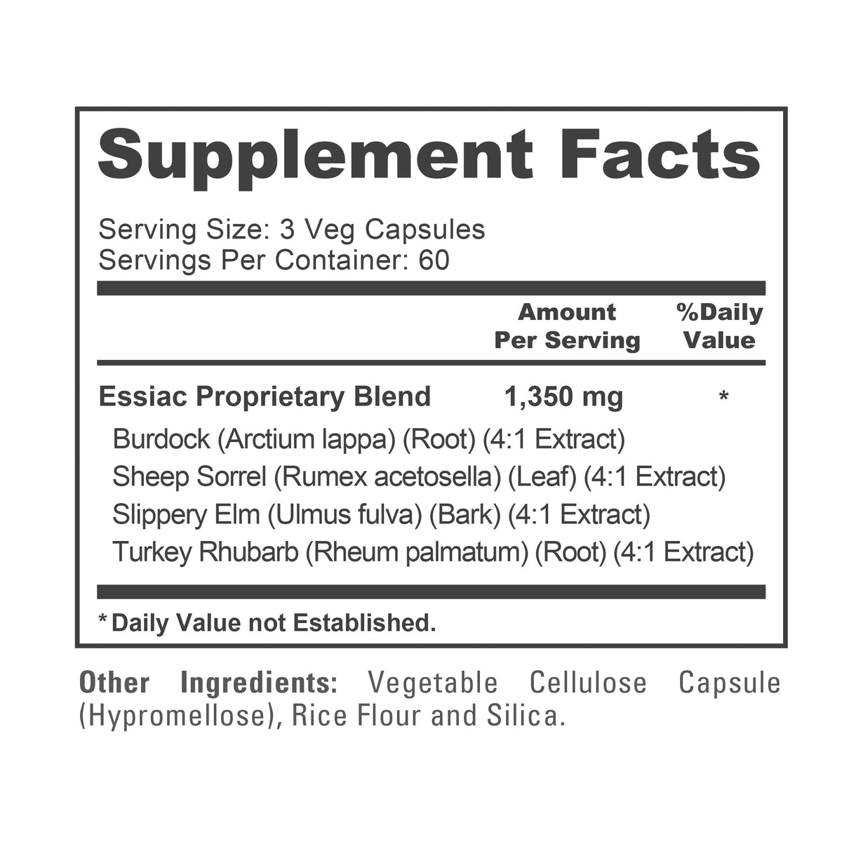 NusaPure Essiac Tea 1350 mg 180 Veggie Caps (Vegetarian, Non-GMO) NusaPureBuy Supplements Australia