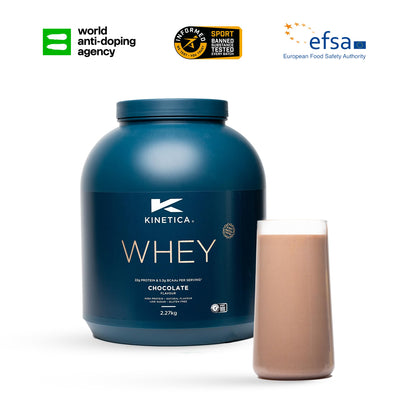 Kinetica Chocolate Whey Protein Powder | 2.27kg | 22g Protein per Serving | 76 Servings KineticaBuy Supplements Australia