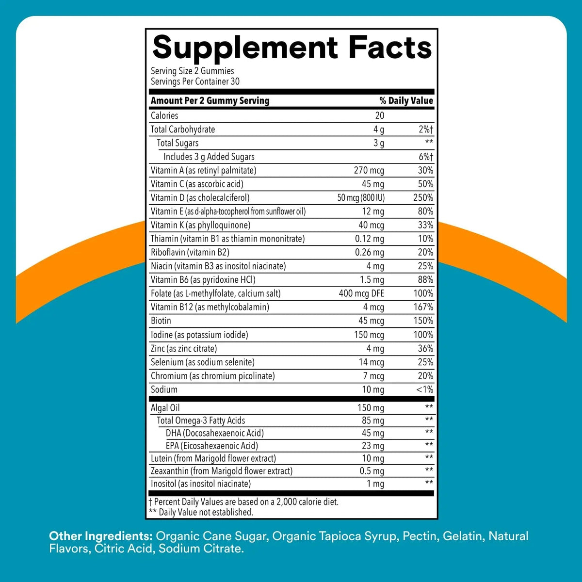 SmartyPants Teen Guy Multivitamin Gummies - Improved Formula: Omega 3 (DHA/EPA), Vitamin D3, C, Vitamin B12, B6, A, K & Zinc SmartyPantsBuy Supplements Australia
