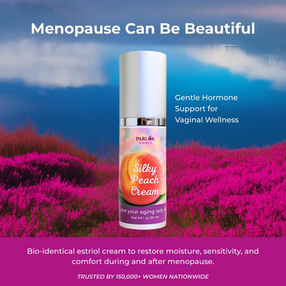 Silky Peach Cream by Parlor Games – Bioidentical Estriol Cream for Women – Menopause Relief for Vaginal Dryness & Vulva Itch – 30ml Bottle (2 Month Supply) Parlor GamesBuy Supplements Australia