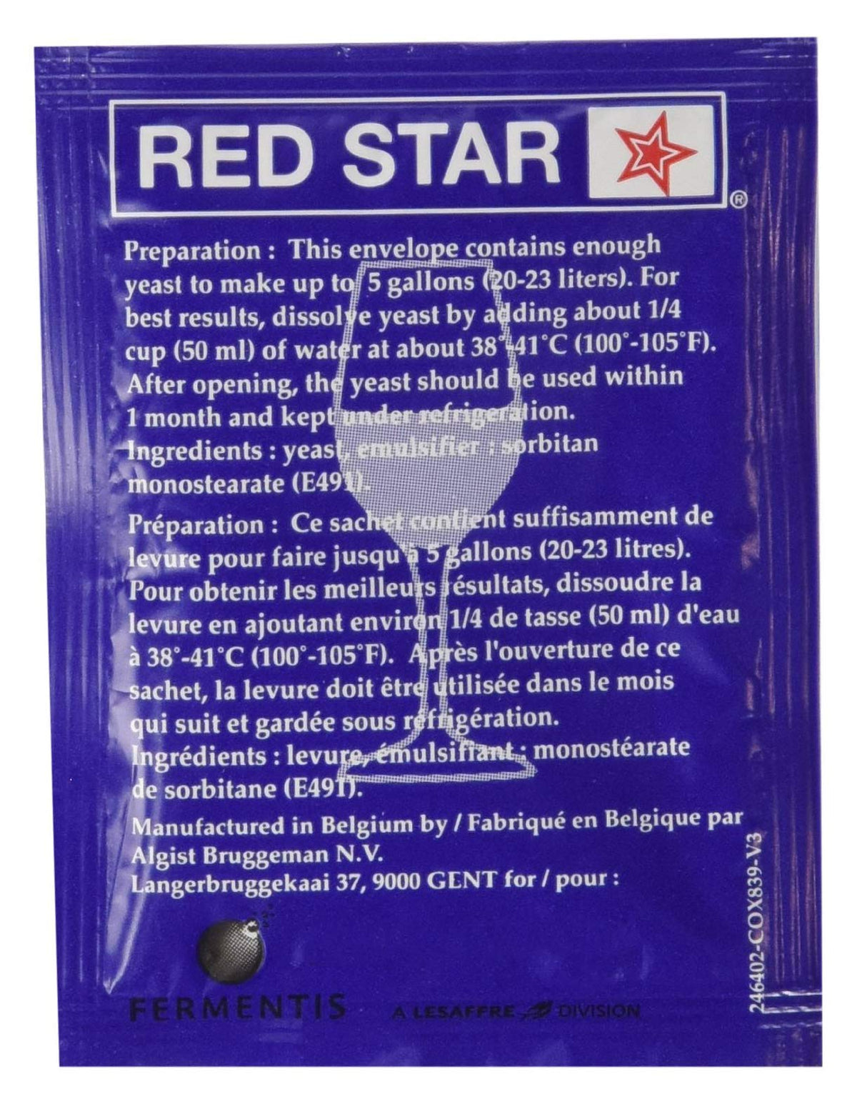 Red Star Premier Cuvee Yeast 10 Packets Red StarBuy Supplements Australia