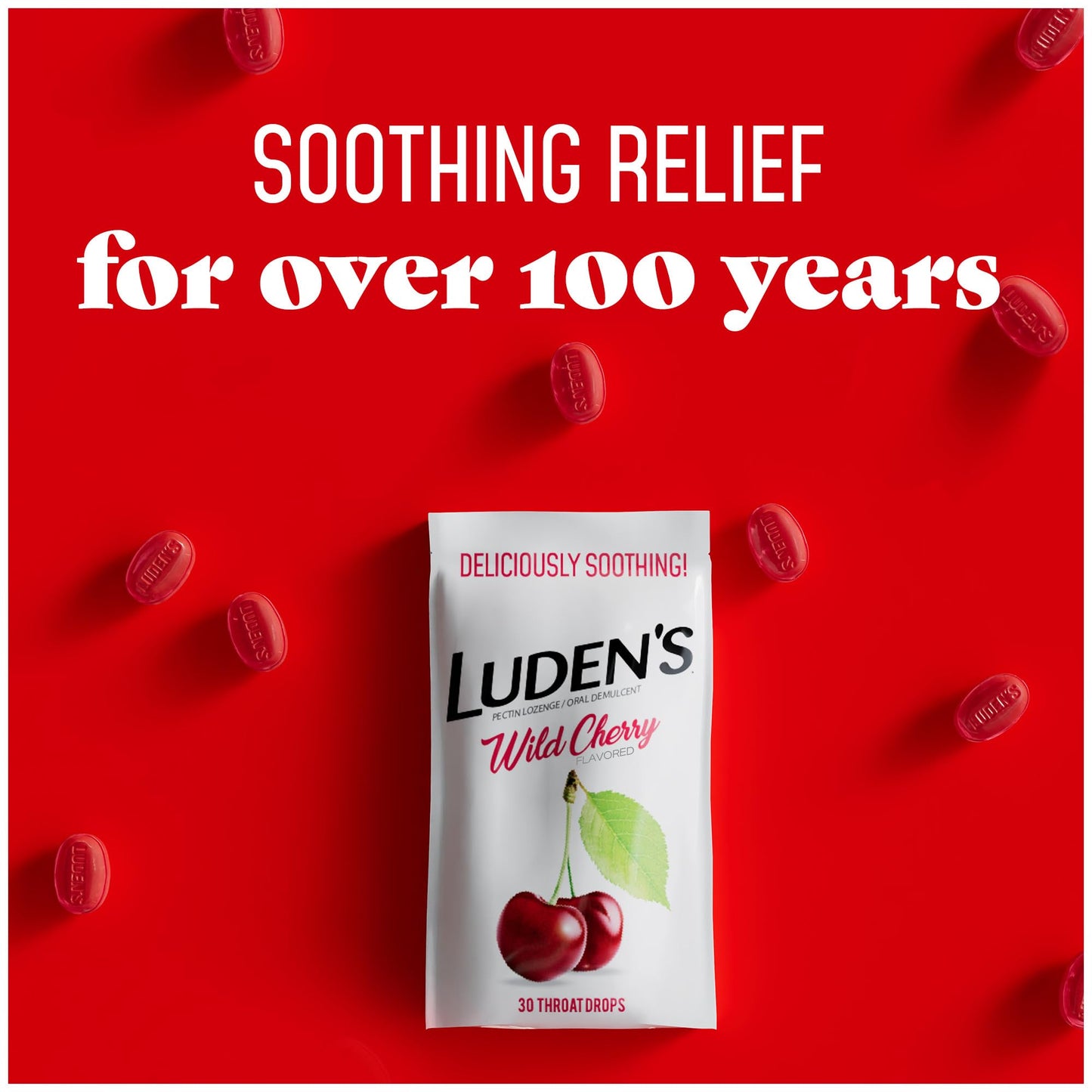 Luden's Sore Throat Relief Lozenges for Minor Everyday Irritation & Dry Mouth, Wild Cherry Flavored Drops, 30 Count Luden's buy supplements Au