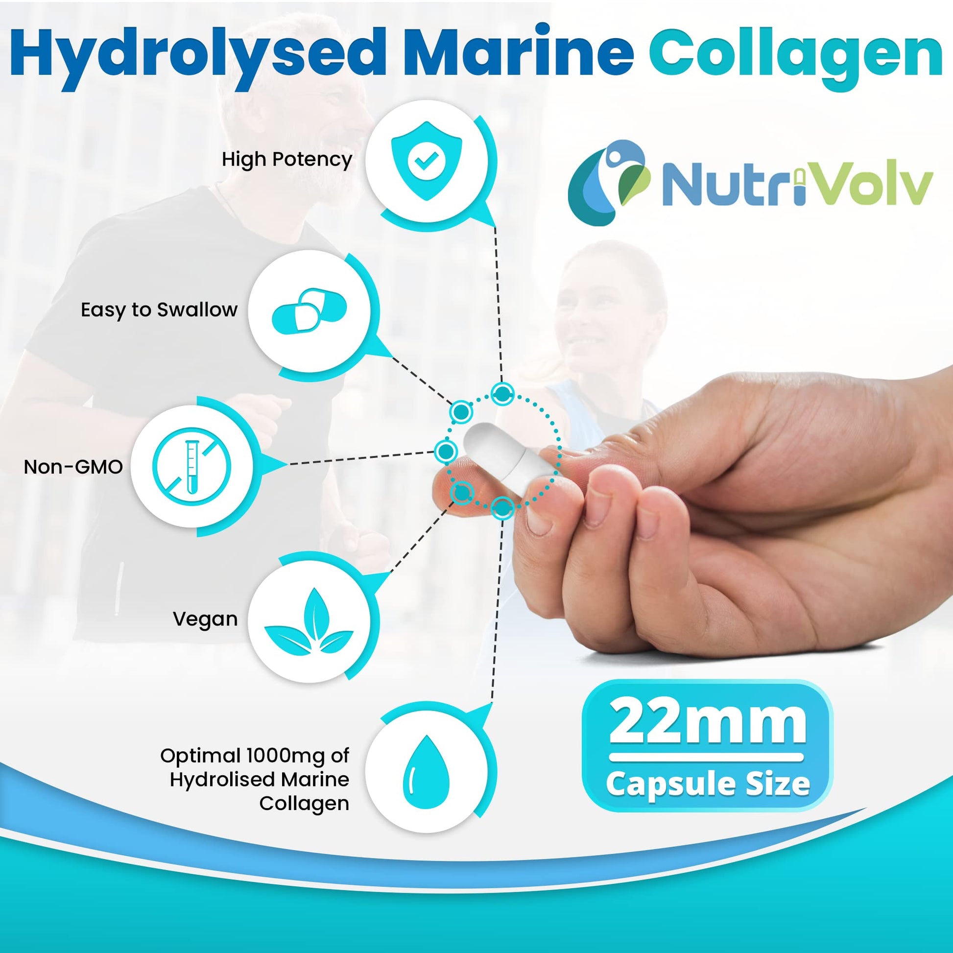 Nutrivolv Collagen Marine (1000mg) Supplement for Skin , Anti Ageing NutrivolvBuy Supplements Australia