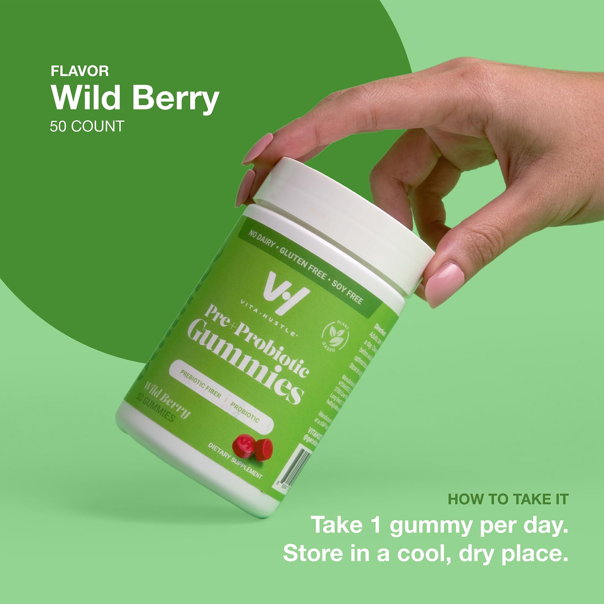 VitaHustle Probiotic Gummies + Prebiotics by Kevin Hart with Chicory Root Inulin Fiber VitaHustleBuy Supplements Australia