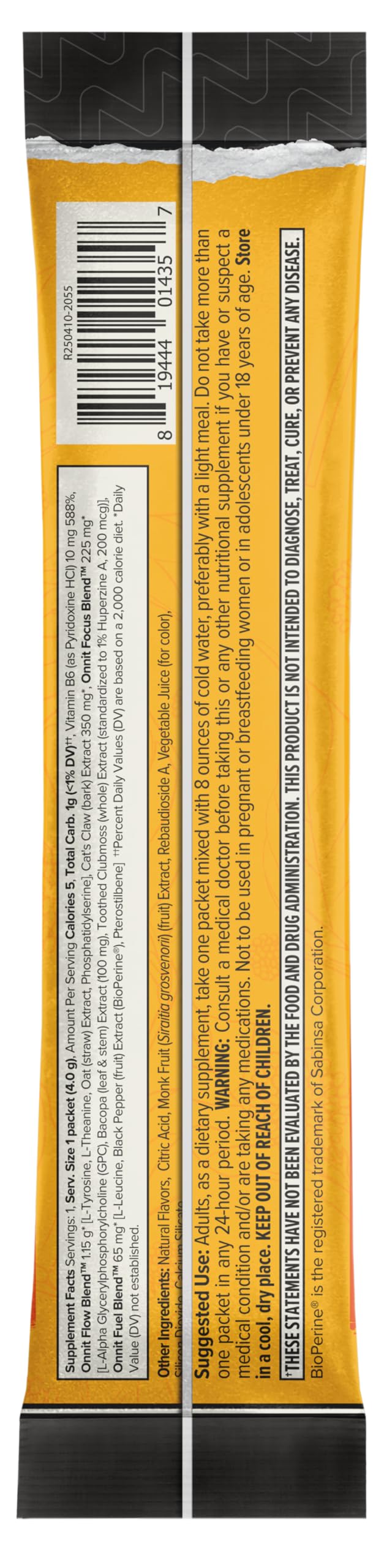 ONNIT Alpha Brain Instant Cognitive Support Drink Mix, Nootropic Supplement for Focus, Memory and Clarity, Peach Flavor, 0.13 oz Packets, 30 Count ONNITBuy Supplements Australia