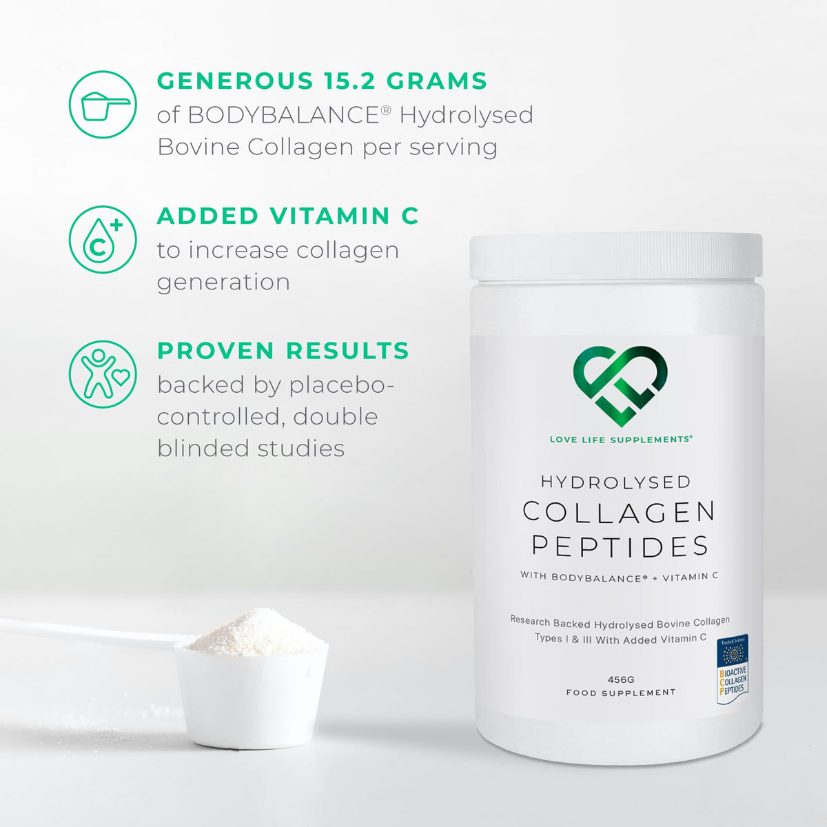 BODYBALANCE® Collagen Powder by LLS - Hydrolysed Bovine Collagen Peptides Types 1 & 3 with Vitamin C - Joint, Ligament LOVE LIFE SUPPLEMENTSBuy Supplements Australia