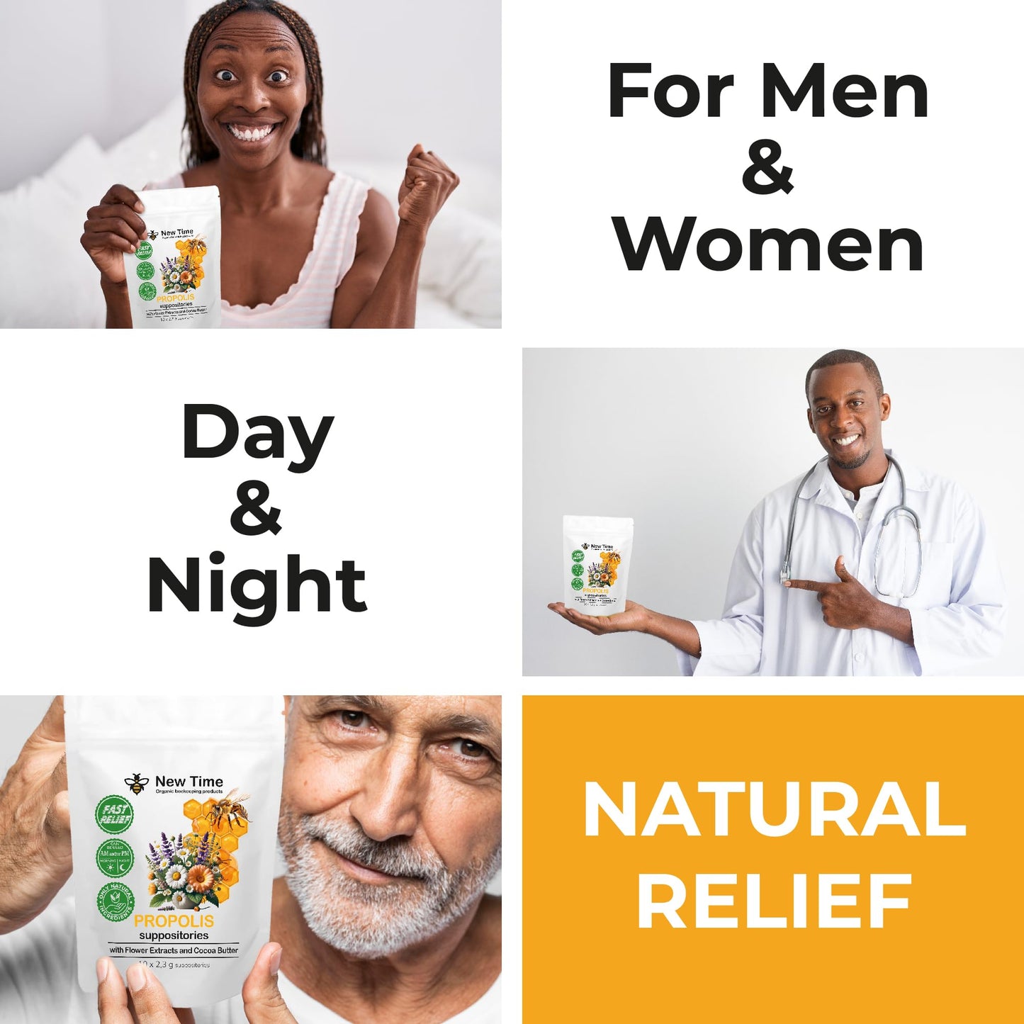 Organic Propolis Comfort Suppositories for Men, Women - Natural Bee & Botanical Formula, Gentle Daily Care 10 Count New Time Organic beekeeping productsBuy Supplements Australia