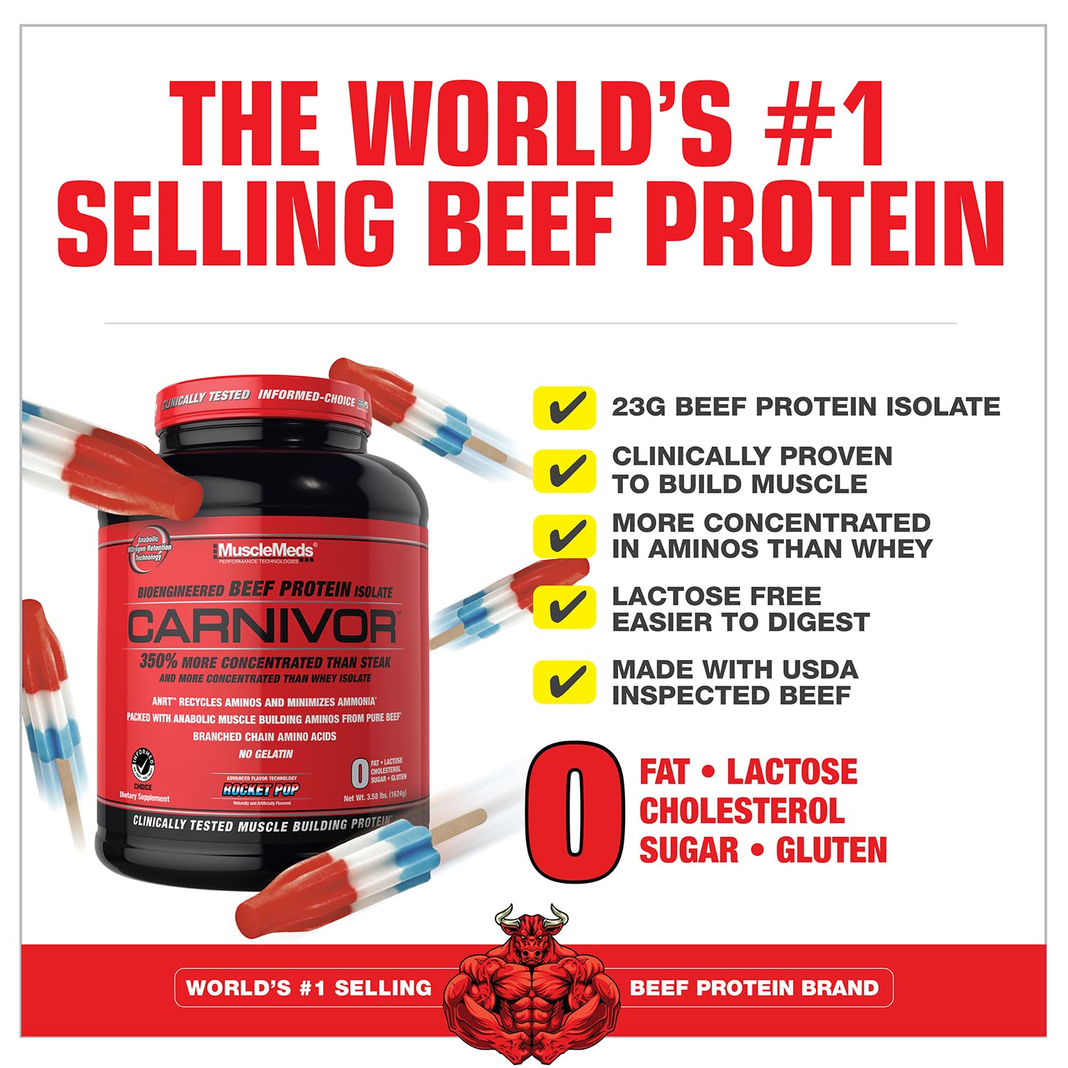 MuscleMeds CARNIVOR Beef Protein Isolate Powder, Muscle Building, Recovery, Lactose MuscleMedsBuy Supplements Australia