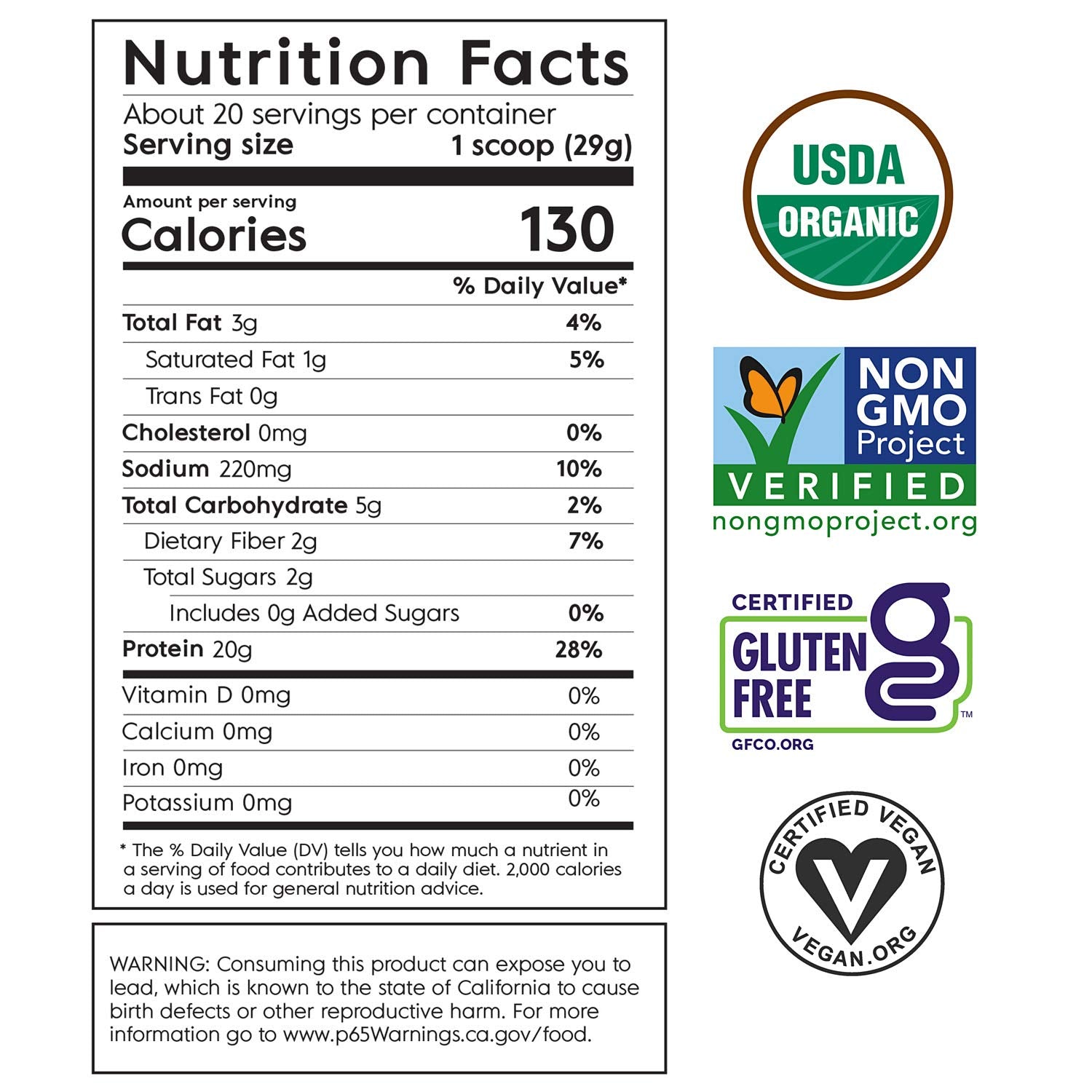 Truvani Organic Vegan Protein Powder, Organic Pea Protein Powder, Vegan, Non GMO TruvaniBuy Supplements Australia