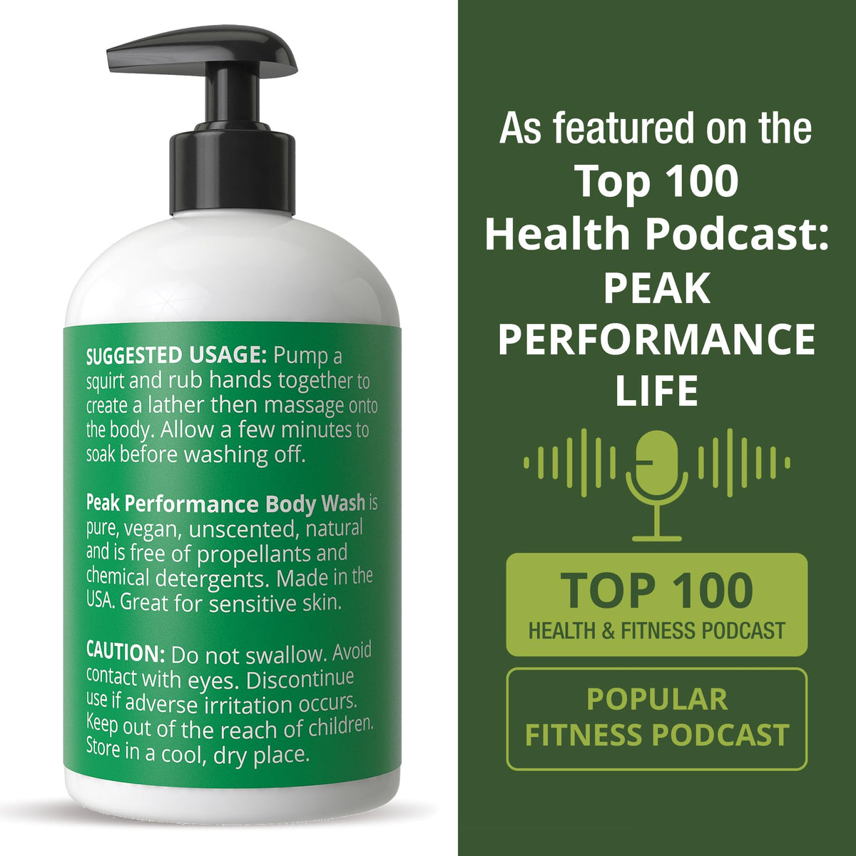 Ultra Pure Unscented Body Wash Made with Organic Ingredients Including Aloe Vera, Olive Oil, Jojoba, Coconut Oil, and Shea Butter. Great for Sensitive Skin. Natural Vegan Body Wash No Toxins Peak PerformanceBuy Supplements Australia