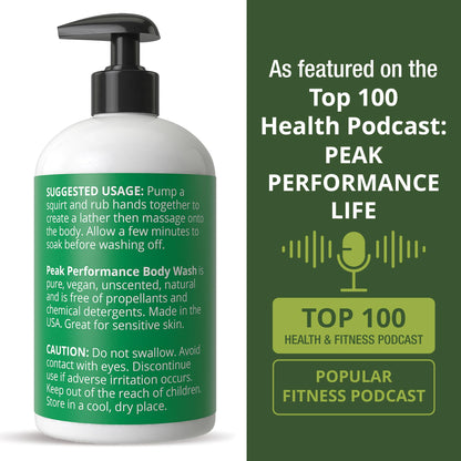 Ultra Pure Unscented Body Wash Made with Organic Ingredients Including Aloe Vera, Olive Oil, Jojoba, Coconut Oil, and Shea Butter. Great for Sensitive Skin. Natural Vegan Body Wash No Toxins Peak PerformanceBuy Supplements Australia