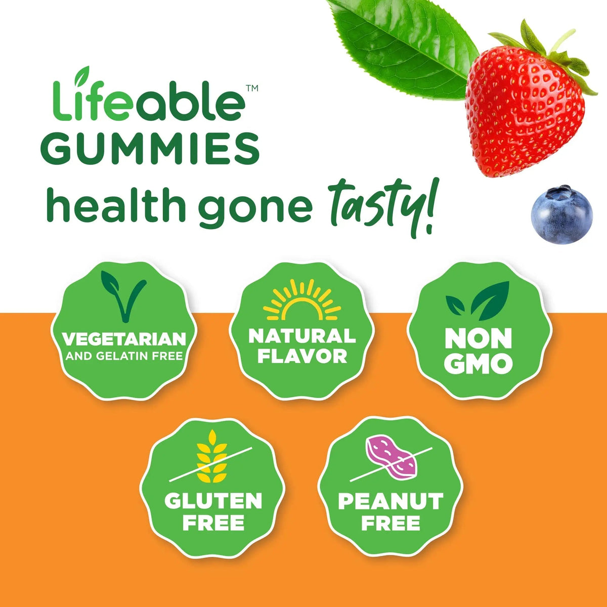 Lifeable Turmeric Curcumin Kids + Multivitamin Kids, Gummies Bundle - Great Tasting, Vitamin Supplement Lifeable