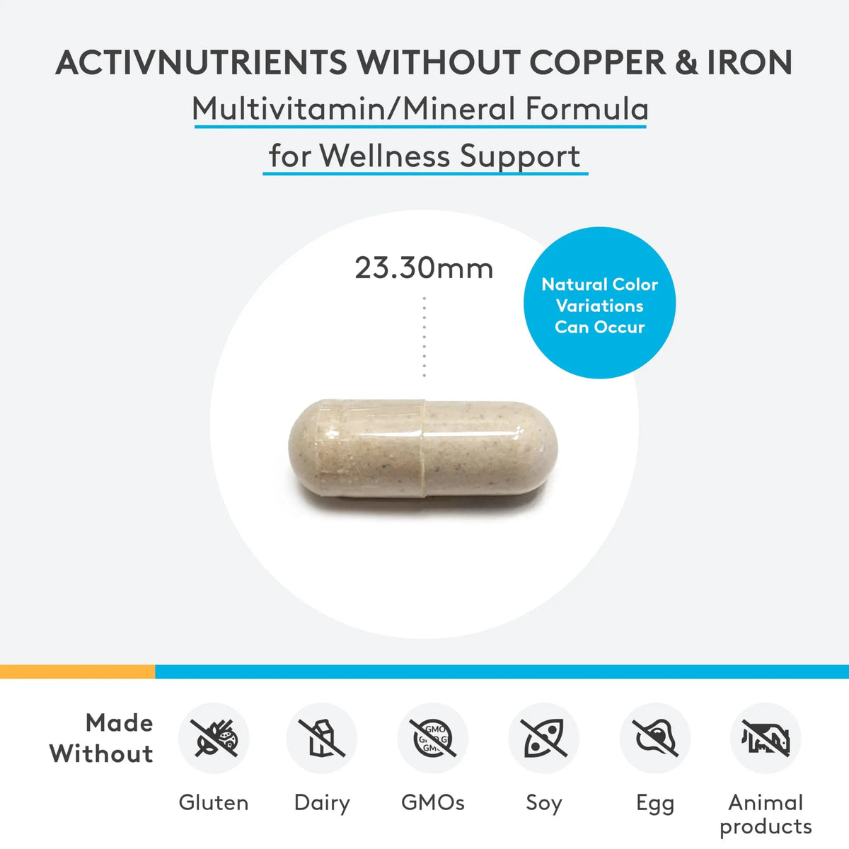 XYMOGEN ActivNutrients Without Copper & Iron - Multimineral Multivitamin for Men + Women with Folate, B12, Zinc and Vitamin C XYMOGENBuy Supplements Australia