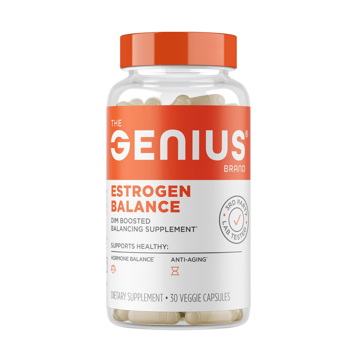 Genius Estrogen Balance, Dim Supplement - Blocker for Men & Women - Hormones, Hormonal Acne & Menopause - Aromatase Inhibitor with Grape Seed Extract & BioPerine - 30 Capsules The Genius BrandBuy Supplements Australia