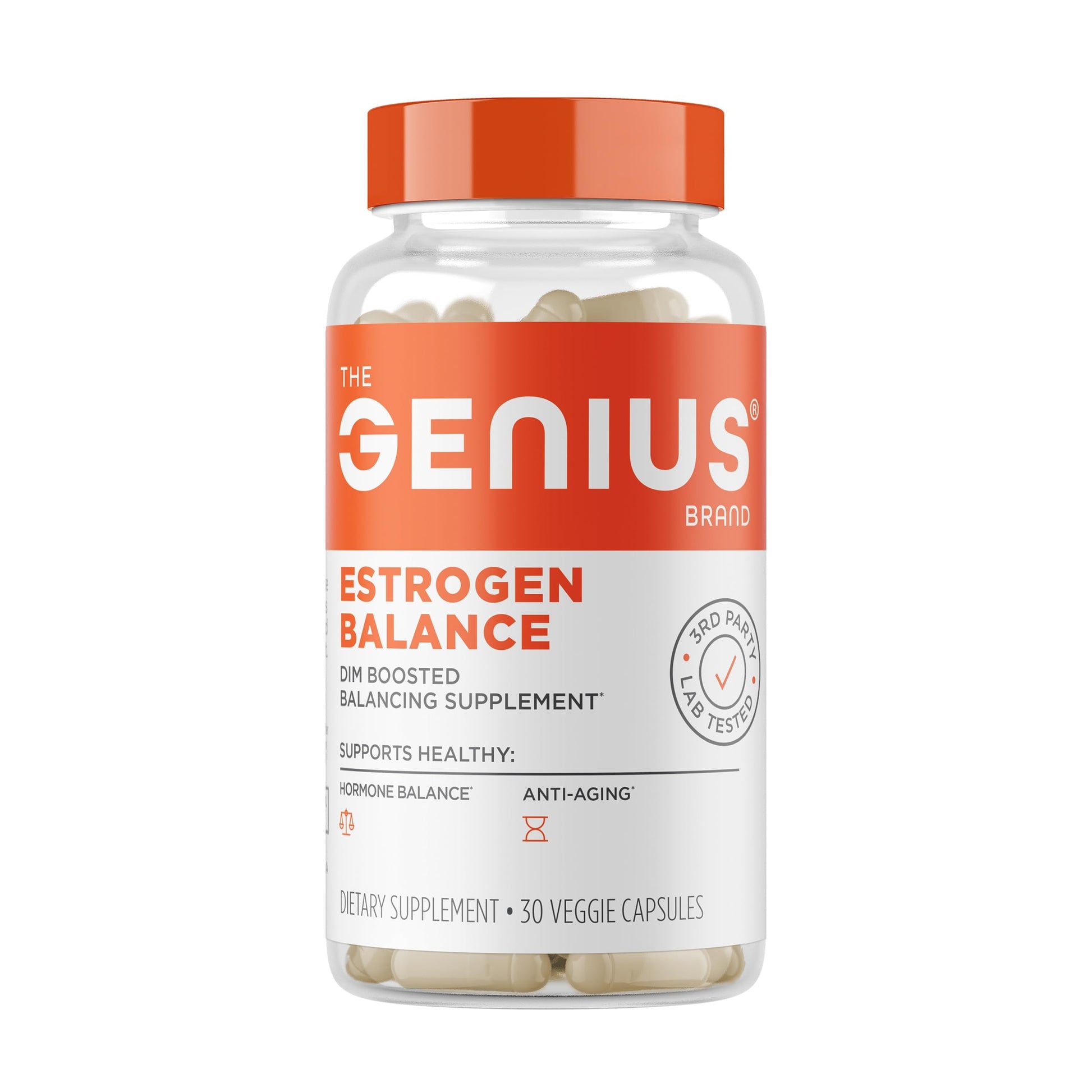Genius Estrogen Balance, Dim Supplement - Blocker for Men & Women - Hormones, Hormonal Acne & Menopause - Aromatase Inhibitor with Grape Seed Extract & BioPerine - 30 Capsules The Genius BrandBuy Supplements Australia