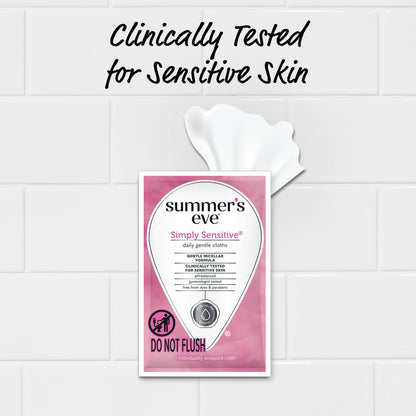 Summer's Eve Feminine Wipes, Simply Sensitive, 5 Count Trial & Travel Size, 24 Pack Summer's EveBuy Supplements Australia