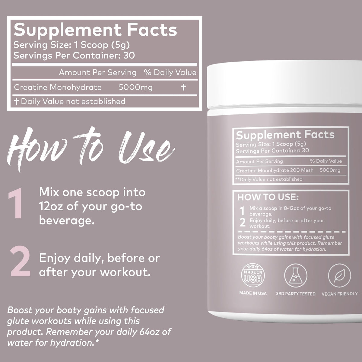 IsoSensuals Curve Bum Building Creatine - Micronized 200 Mesh for Smooth Muscle IsoSensualsBuy Supplements Australia
