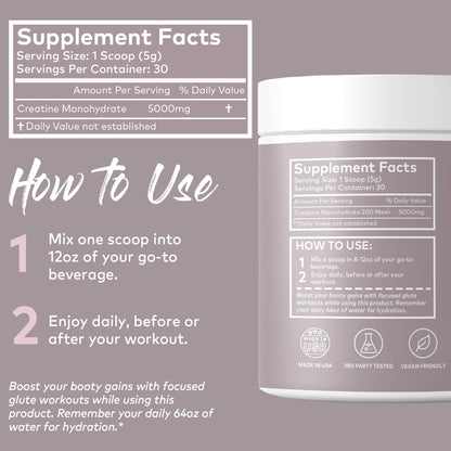 IsoSensuals Curve Bum Building Creatine - Micronized 200 Mesh for Smooth Muscle IsoSensualsBuy Supplements Australia