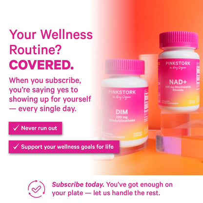 Pink Stork NAD+ Supplement for Women | 500mg Nicotinamide Riboside NR | Clinically-Studied Pure NMN Powder | Brain + Cognitive Support |Energy, Skin Essentials Over 30 | 1 Month Supply Pink StorkBuy Supplements Australia