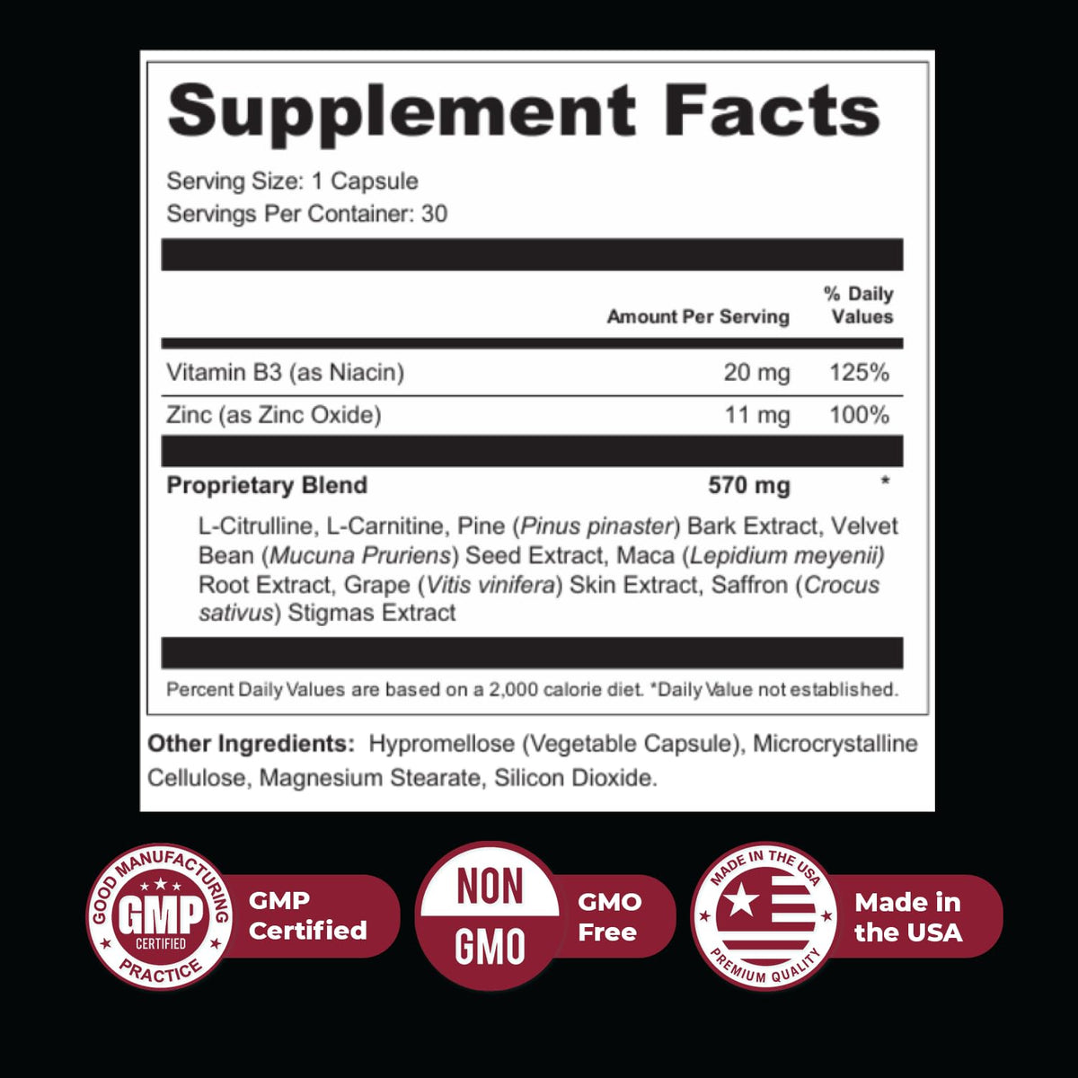 Nature’s NutriWave ErecPower – 100% Natural Men’s Wellness Supplement with Niacin, Zinc & Herbal Blend - Made in USA – 30 Capsules, 3 Month Supply Nature’s NutriWaveBuy Supplements Australia