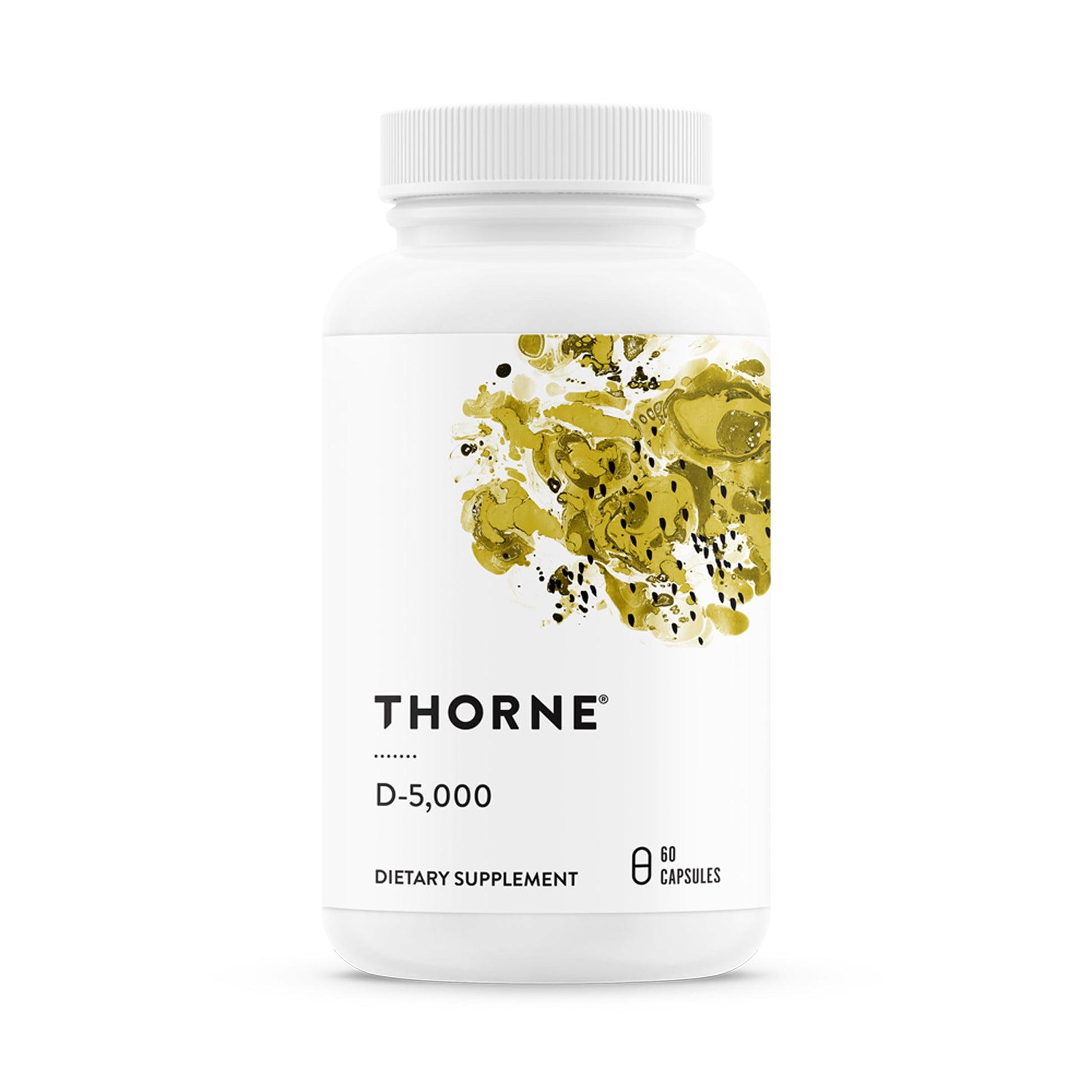 THORNE - Vitamin D-5000 - Vitamin D3 Supplement - Support Healthy Bones, Teeth, Muscles, Cardiovascular & Immune Function* - NSF Certified for Sport - Gluten-Free, Soy-Free - 60 Servings THORNEBuy Supplements Australia