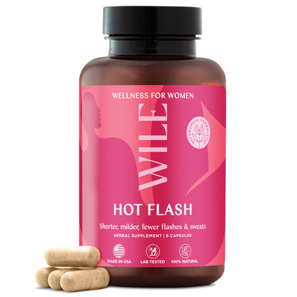 WILE Menopause and Perimenopause Supplements for Women - Hot Flashes and Night Sweats Relief with Kudzu Root - Premenopause Support for Stress, Hot Flash, Hormone Balance & Restful Sleep, 30 Servings WILEBuy Supplements Australia