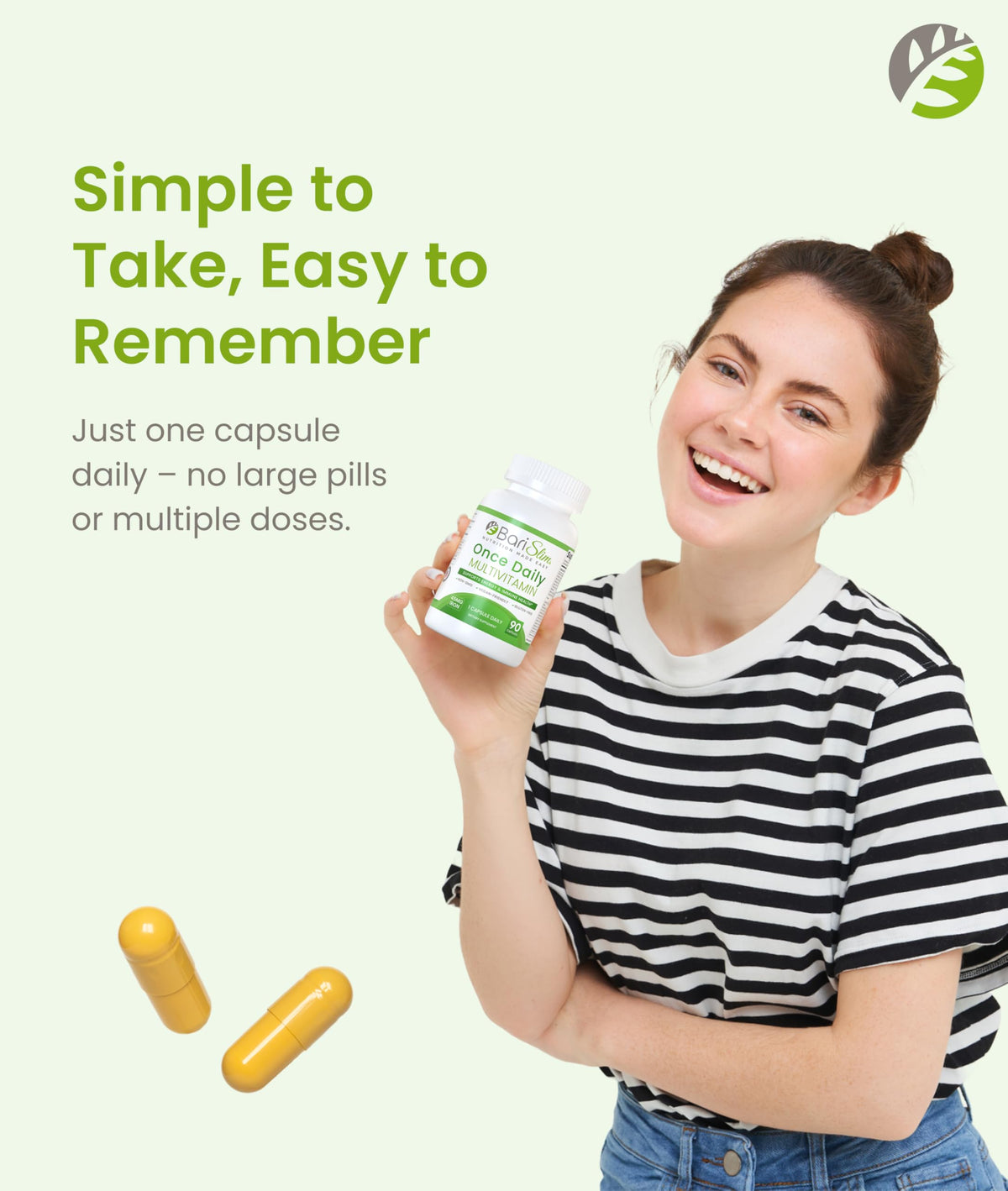 BariSlim Once Daily Bariatric Multivitamin Capsule - 45mg of Iron - Bariatric Vitamin & Supplement for Post Bariatric Surgery Including Gastric Bypass & Gastric Sleeve | 90 Day Supply BariSlim buy supplements Au