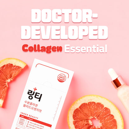 LINGTEA Doctor Developed Hydration Aqua Collagen Drink Mix -Blood Orange Flavor | 1,000mg Ultra-Micro Collagen | Maximum Absorption | Rapid Hydration | Vitamin C | Anti-Aging | Skin Health | 10 Count LINGTEABuy Supplements Australia
