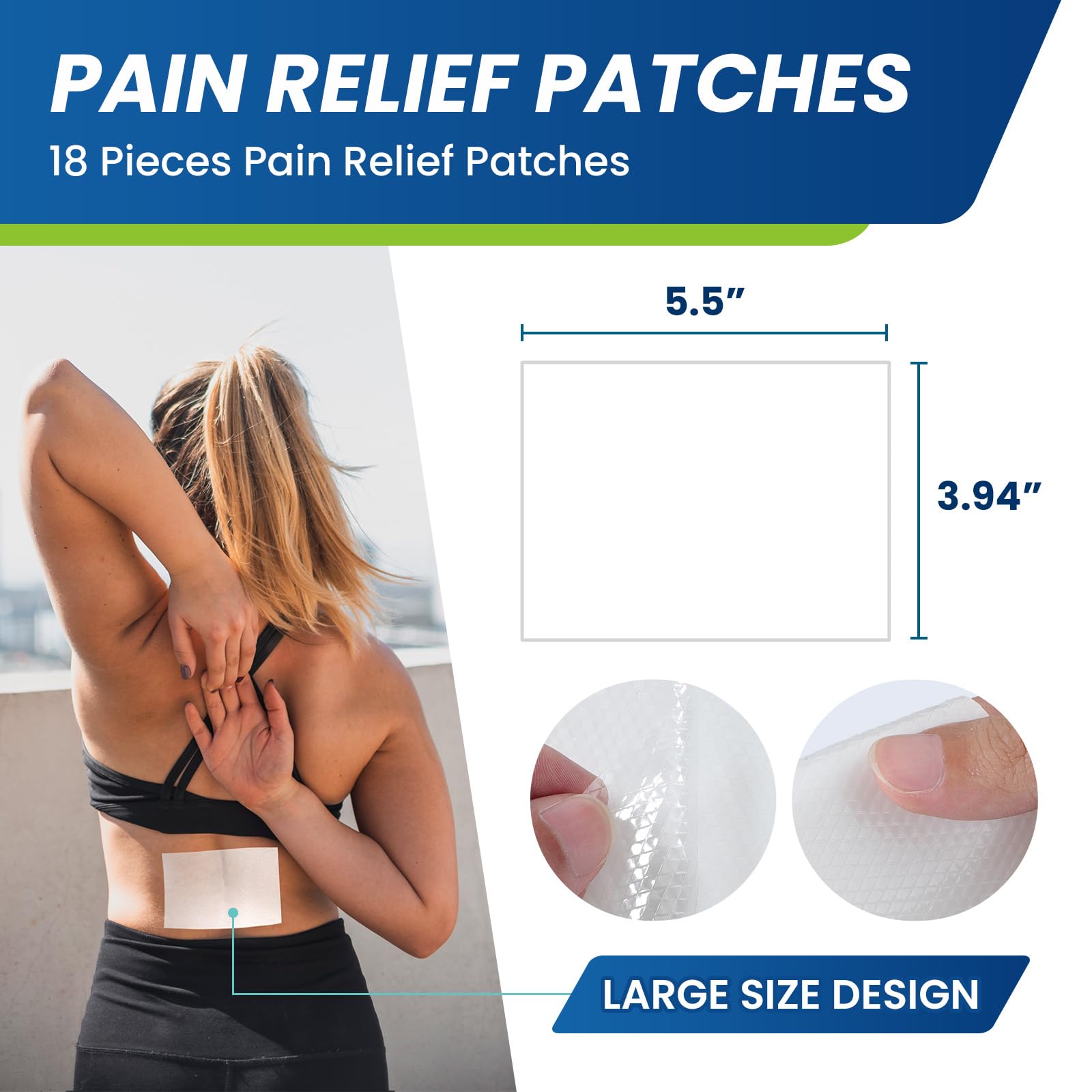 Sumifun Lidocaine Pain Relief Patches - Fast, Targeted Therapy Simple Backache, Soreness, Sprain, Joint Pain with Maximum Strength 4% Lidocaine and 1% Menthol (Large, Count, 25) SumifunBuy Supplements Australia