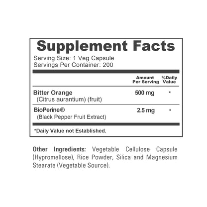 NusaPure Bitter Orange - Suitable for Vegetarian/Vegan, Non - GMO - 500mg 200 Capsules NusaPureBuy Supplements Australia