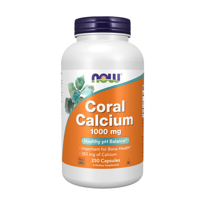 NOW Foods Supplements, Coral Calcium 1,000 mg, Bone Health*, Healthy pH Balance*, 250 Veg Capsules NOW FoodsBuy Supplements Australia