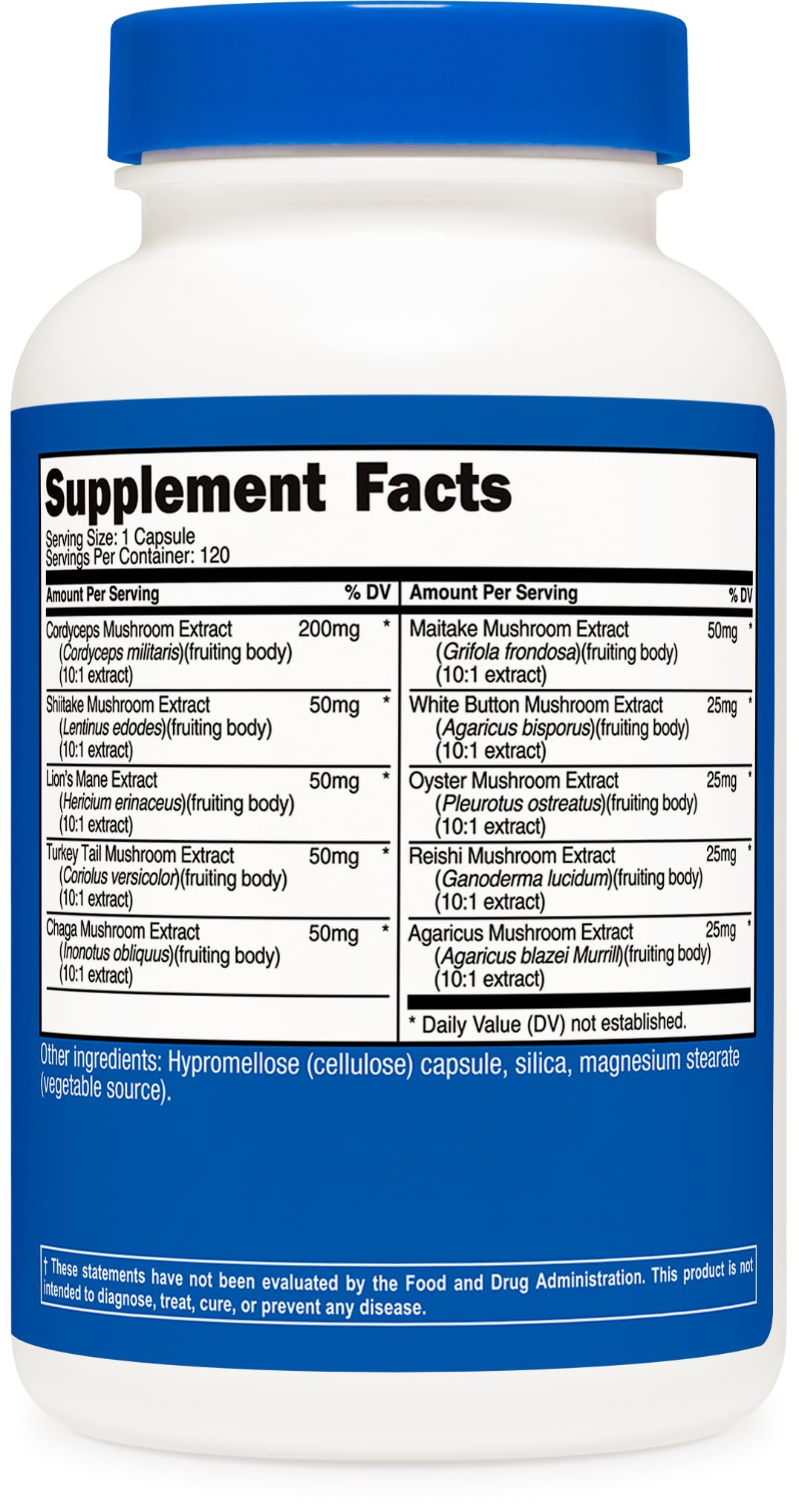 Nutricost Mushroom Complex Supplement, 120 Capsules - 10 Mushroom Blend (with Reishi, Maitake, Shiitake, Lion's Mane, and More) - Non-GMO and Gluten Free NutricostBuy Supplements Australia