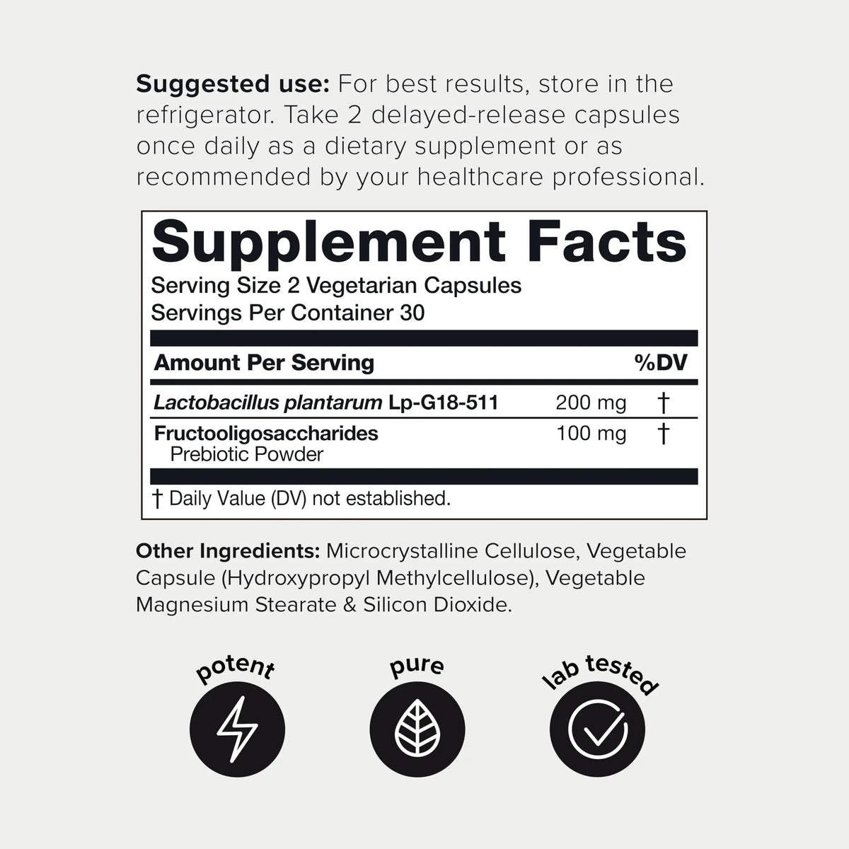 Toniiq Lactobacillus Plantarum – 100 Billion CFU High-Strength Single-Strain Probiotic with FOS – Delayed-Release Veggie Capsules – Third-Party Tested Potency – 60 Capsules Toniiq buy supplements Au