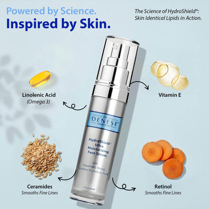 Dr. Denese SkinScience HydroShield Retinol Serum for Face 1 oz – Dermatologist Tested Hydrating Serum, Contains Retinol and Ceramides for Deep Moisture - Cruelty Free Dr. Denese buy supplements Au