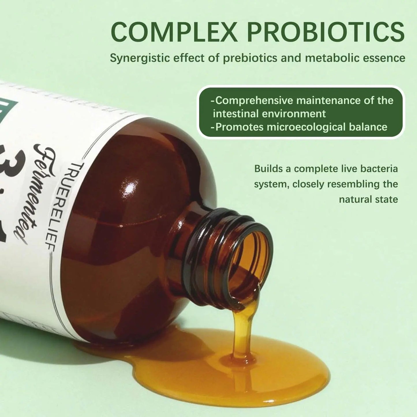 TRUERELIEF Women's Daily Probiotic + Prebiotic + Postbiotic Liquid, 3-in-1 for Gut Health, 10 Strains & 18 Fermented Herbs (1) TRUERELIEFBuy Supplements Australia