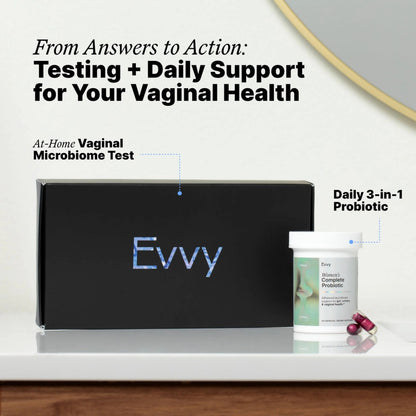 Evvy Vaginal Health Test | at-Home Microbiome Test for BV, Yeast Infection, Ureaplasma & More | Discreet Results in 7–10 Days | Clinician-Reviewed Report & Rx Options EvvyBuy Supplements Australia