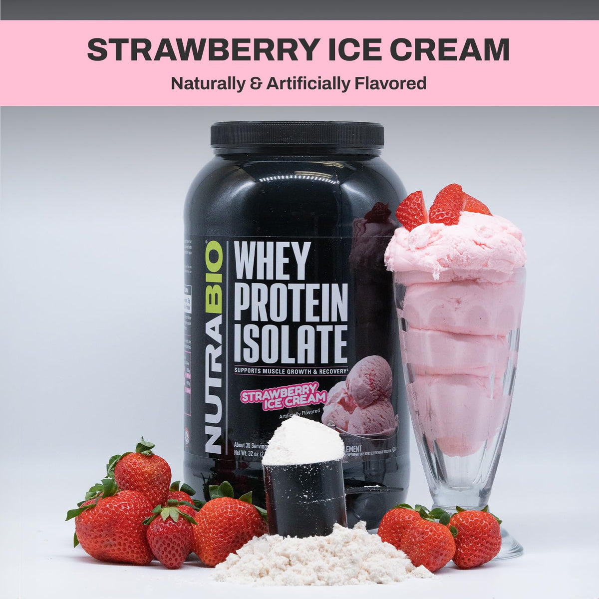 NutraBio Whey Protein Isolate Supplement – 25g of Protein Per Scoop with Complete NutraBioBuy Supplements Australia