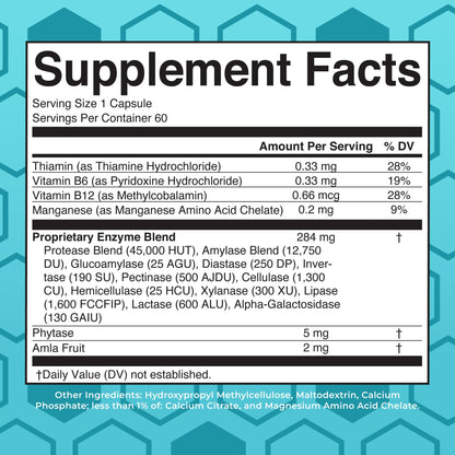 MaryRuth Organics Digestive Enzymes | Up to 2 Month Supply | Vegan Digestive Health Aid and Gut Health Enzyme Complex | Over 12 Enzymes | Vitamins B6 & B12 MARYRUTH'SBuy Supplements Australia