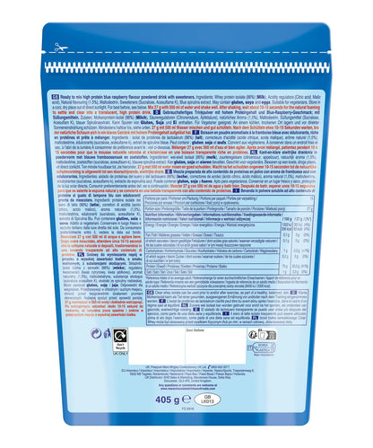 Hubba Bubba Blue Raspberry Clear Whey Isolate, Protein Powder Drink, 405g Pouch Hubba BubbaBuy Supplements Australia