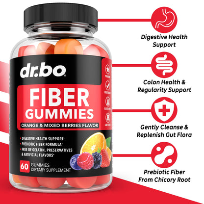Fiber Gummies for Adults & Kids - Tasty Gummy Prebiotic Fiber Supplement for Max Digest DR. BOBuy Supplements Australia