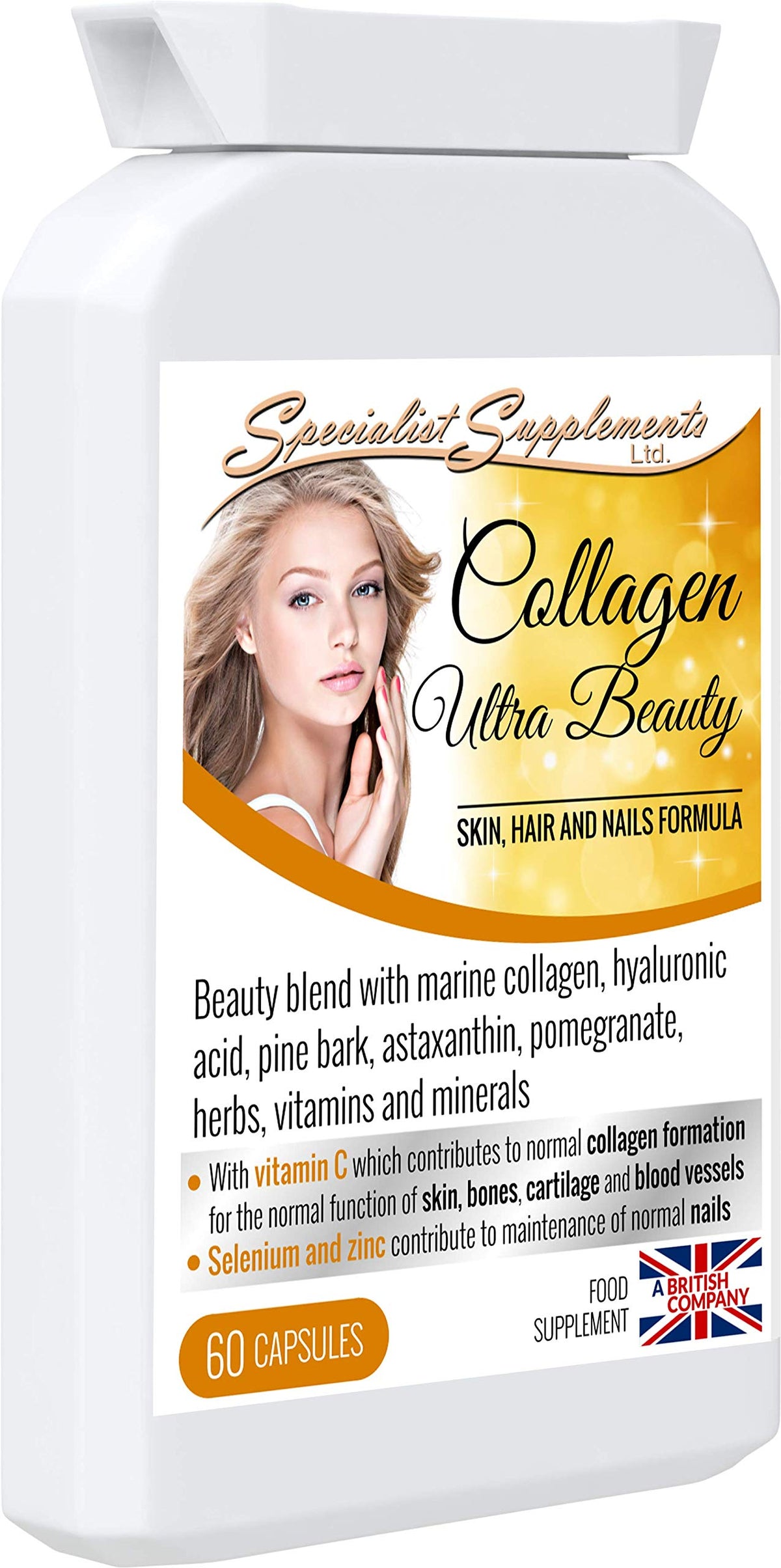 Specialist Supplements Collagen Ultra Beauty Marine Collagen, Hyaluronic Acid, Vitamin, Mineral Specialist SupplementsBuy Supplements Australia