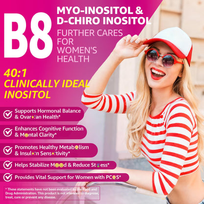 Myo-Inositol & D-Chiro Ideal 40:1, Inositol + Omega-3(3:1) Gummies, Hormone Balance for Women | Sugar Free Inositol Gummies w/Omega 3 DHA:EPA (3:1), Inositol Supplement for Cycle Health, Vegan, 60 Ct EnvyCureBuy Supplements Australia