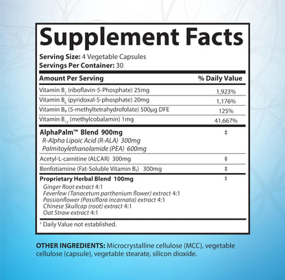 SciatiEase Sciatic Nerve Health Support Supplement - Nerve Support Formula with AlphaPalm, Pea, Vitamin B Complex, Alpha Lipoic Acid 300mg - 3 Bottles SciatiEaseBuy Supplements Australia