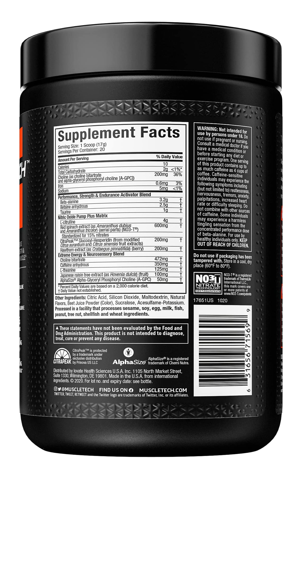 Pre Workout Powder MuscleTech Shatter Pre-Workout PreWorkout Powder MuscleTechBuy Supplements Australia