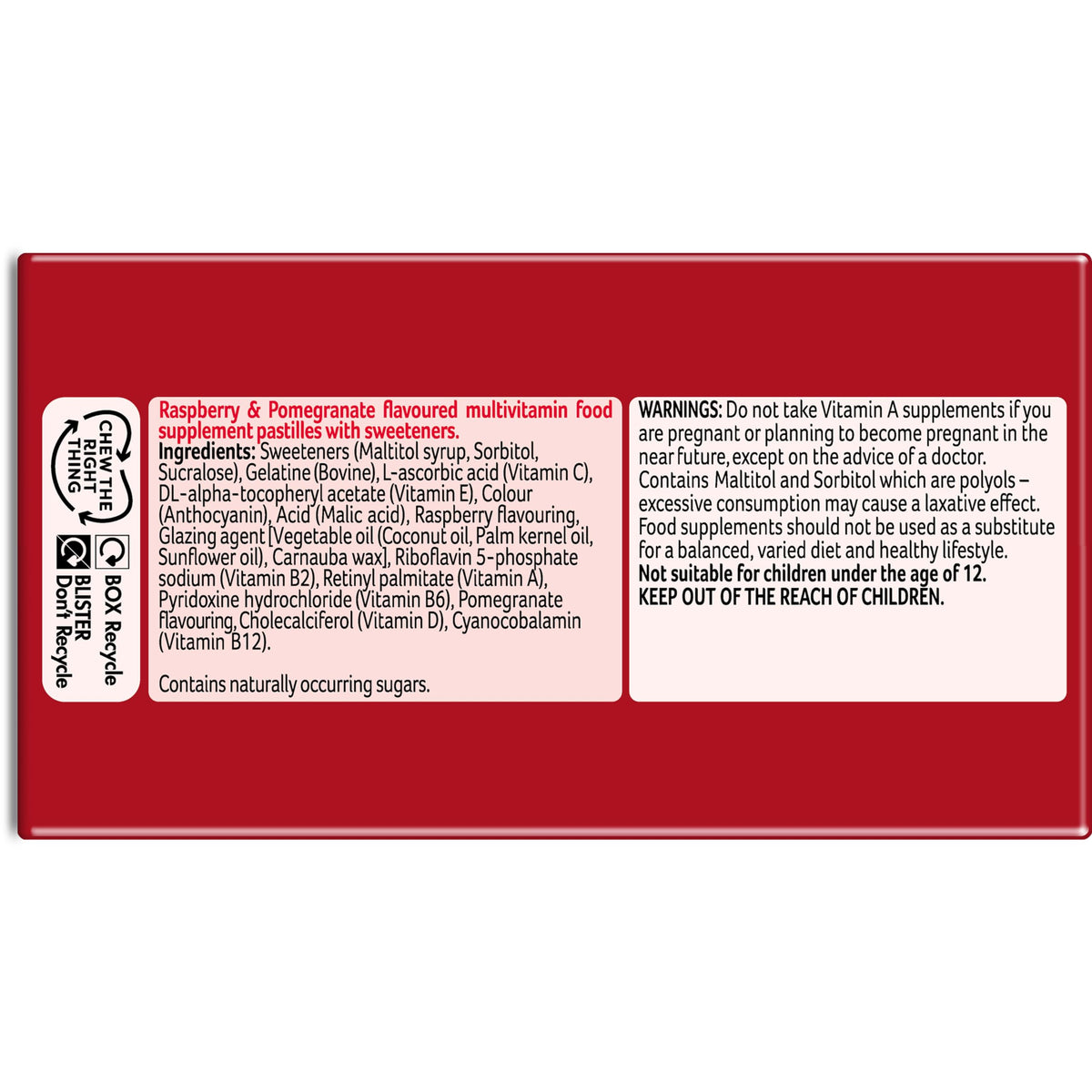 Bassetts Vitamins Adults Multivitamins, 60 Pastilles Bassetts VitaminsBuy Supplements Australia