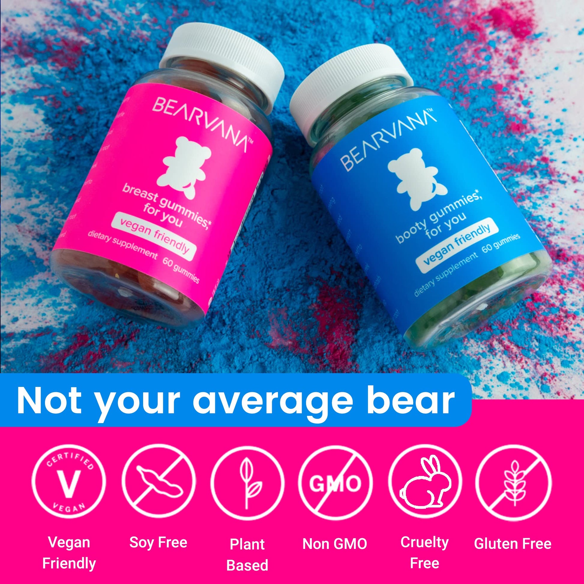 BEARVANA Gummies Combo Pack - Chest and Bum Gummies - Workout Aid - Women’s BEARVANABuy Supplements Australia