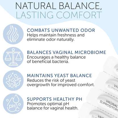 Vaginal Probiotics for Women | Boric Acid For Women | pH Balance for Women | Yeast Infection Care | Natural Defense Against Fishy Odor, Burning and Excess Discharge | 12 Vaginal Suppositories Terramed Just Think ComfortBuy Supplements Australia
