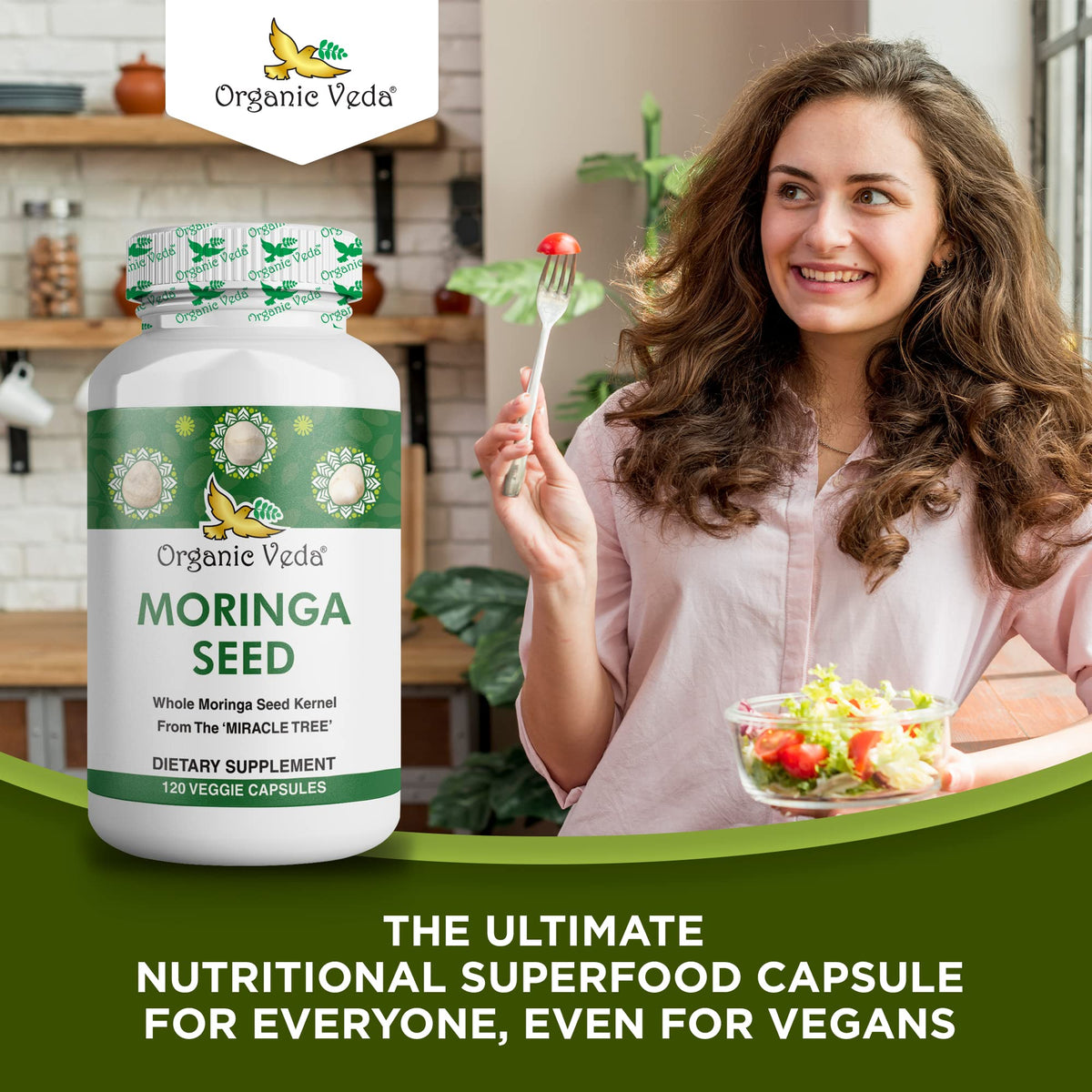 Organic Veda Moringa Seed Capsules - Pure Organic Moringa Capsules Seed Powder Organic VedaBuy Supplements Australia