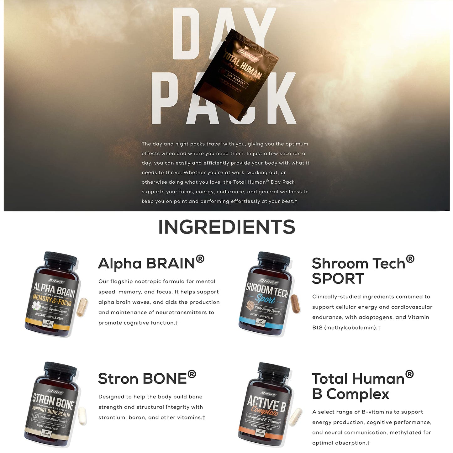ONNIT Total Human Day and Night Vitamin Packs for Men and Women,Capsule, 30-Day ONNITBuy Supplements Australia